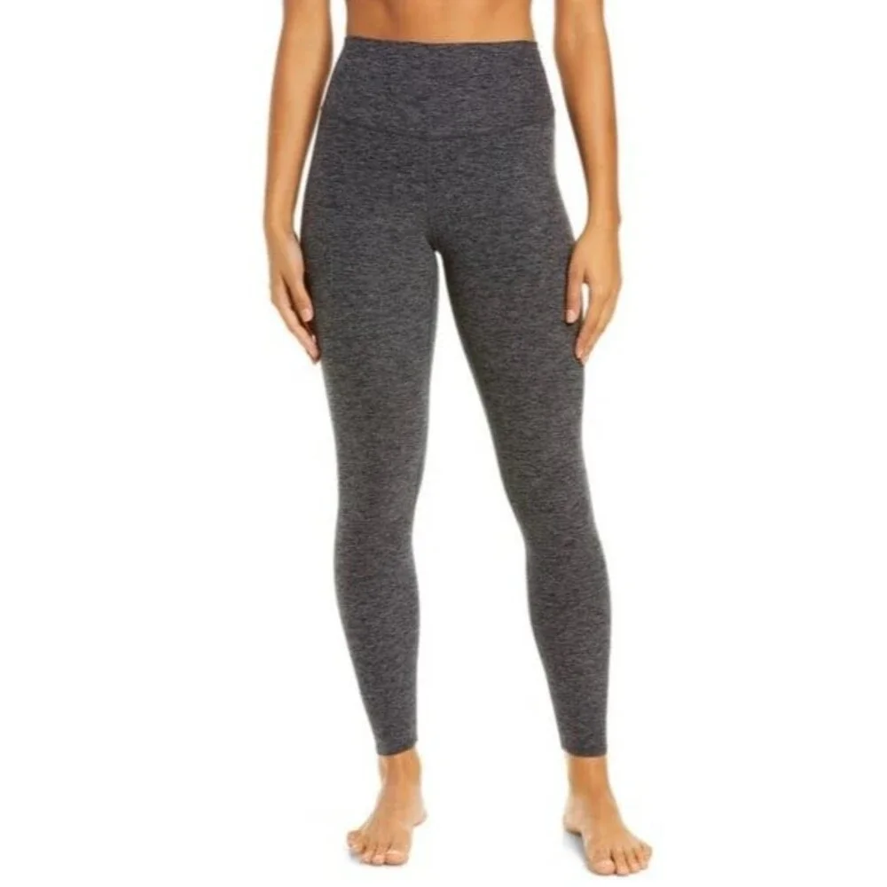 Alo dark heather grey alosoft 7/8 leggings